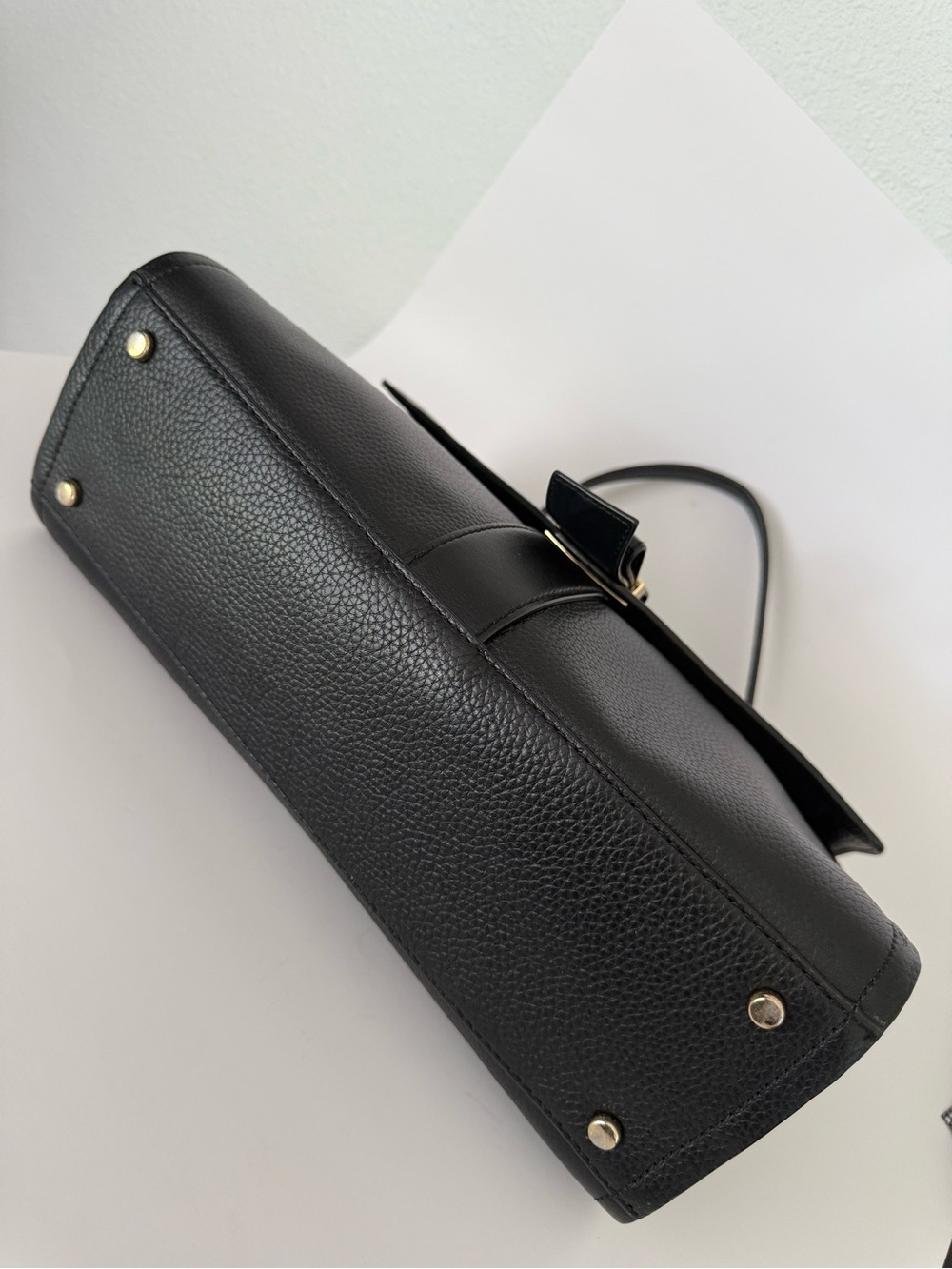 Kate Spade Black Leather Top-Handle Satchel - Picture 9 of 16